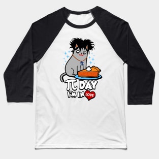 Funny Cute Cat 90's Funny Pi Day Catshirt Meme Baseball T-Shirt